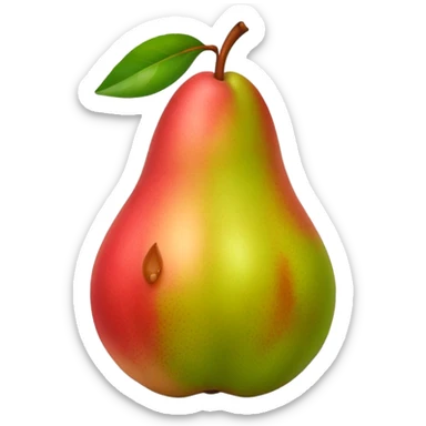 pear with red blush  sticker