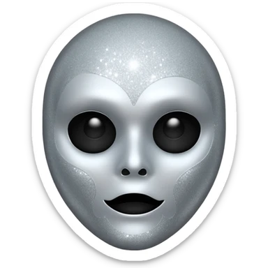 mask Ghost face glitter  sticker