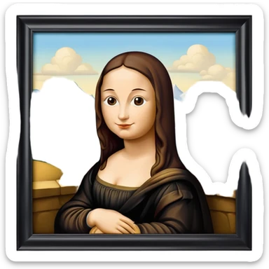  SPAM meat mona lisa renaissance landscape sticker