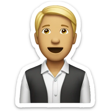 emoji of person from the side with open mouth profile view sticker