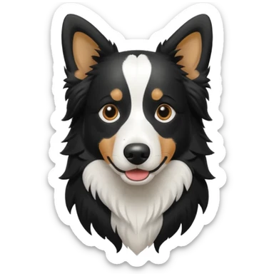 Bordercollie bianco e nero sticker