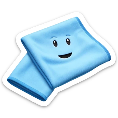 blue microfiber cloth in kitchen sticker