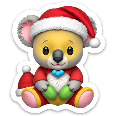 Koala with santa and tonies set sticker