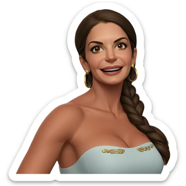 happy couple in elegant attire sticker