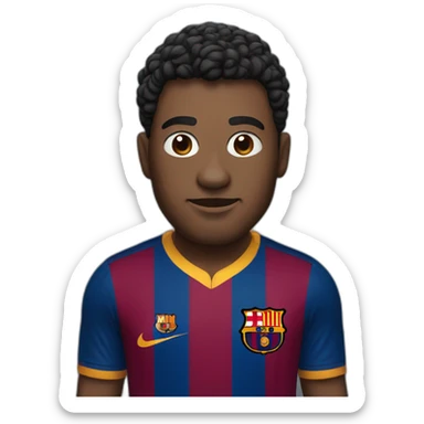 Human with Barcelona FC jersey sticker