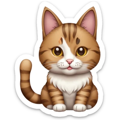 cat with peace sign sticker