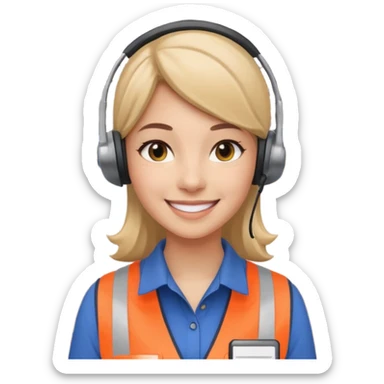 Sales women specialist in shipping sticker