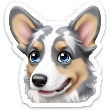 Blue Merle welsh corgi sticker
