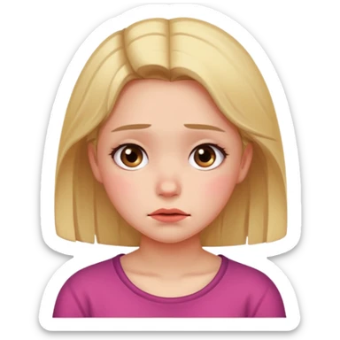 Girl embarrassed  sticker