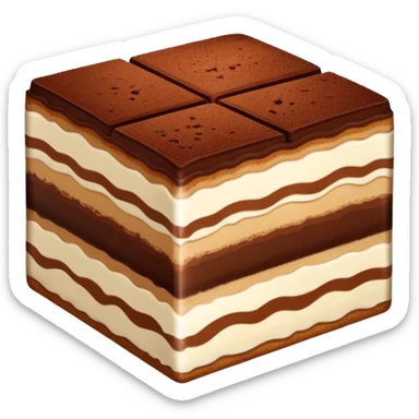 square tiramisu slice sticker