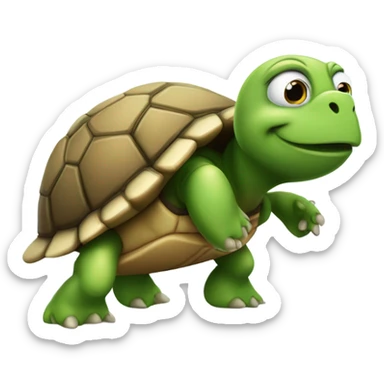  turtle throwing a football sticker