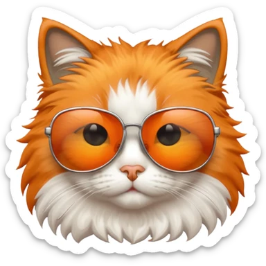 Cat with sunglasses sticker