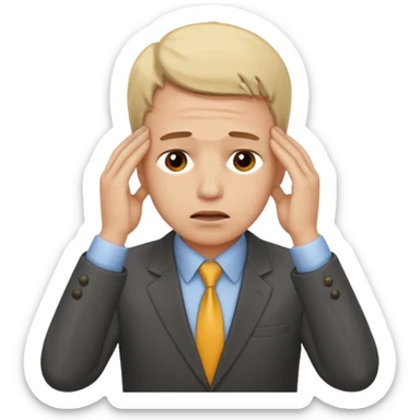 overwhelmed stock trader sticker