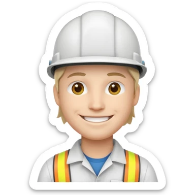 Ingeniero casco blanco sticker