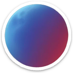red sky and blue moon  sticker