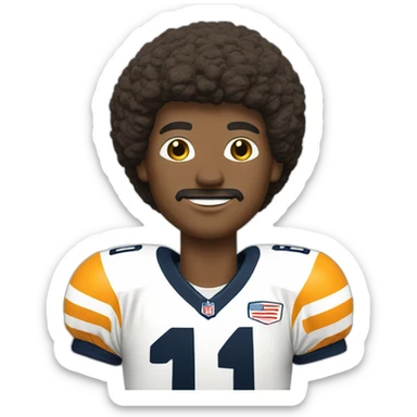 1970s quarterback with striped white socks sticker