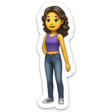 Femme qui joue  a la switch sticker