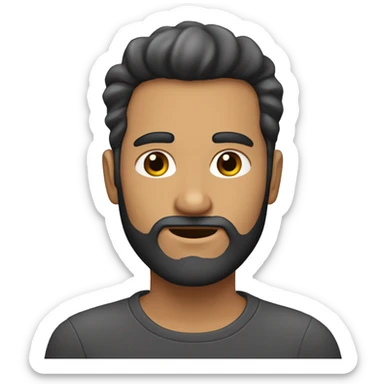 dos hombre pelo gris y barba de candado y hombre oelo negro y barba de candado sticker