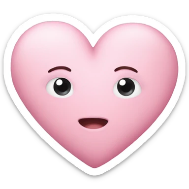 Cozy soft pink heart sticker