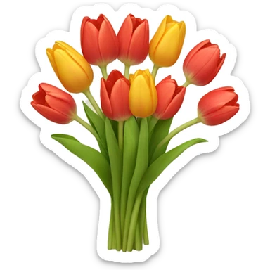 tulip bouquet  sticker