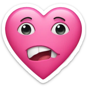 Pink heart sticker
