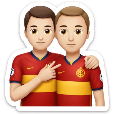 Galatasar lı bir taraftar fenerli bir taraftara sarırıp sus işareti yapıyor sticker