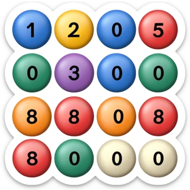 cartes de jeu de loto sticker