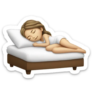 White girl sleeping sticker
