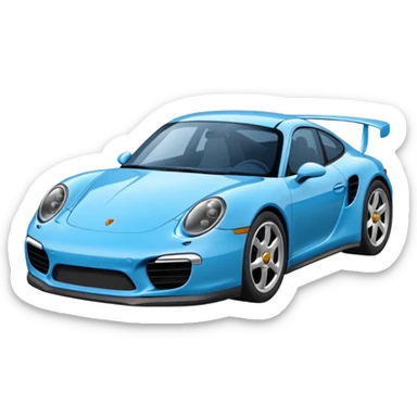 Voiture Porsche bleue sticker