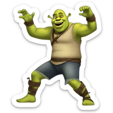 Dancing shrek techno sticker