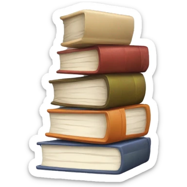A stack of books sticker
