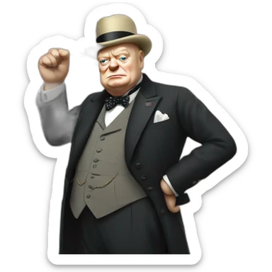 winston churchill pointing right sticker