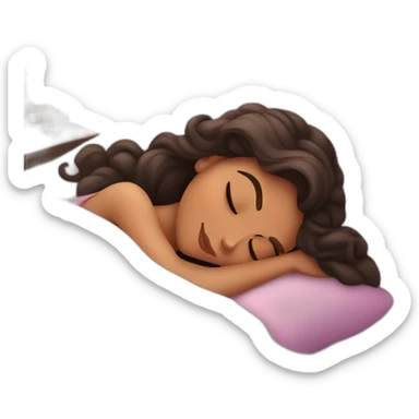 Sleeping beauty brunnete sticker