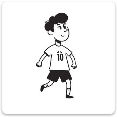 Lionel Messi, footballer, hand drawn doodle style, notion style hand drawn doodle sticker