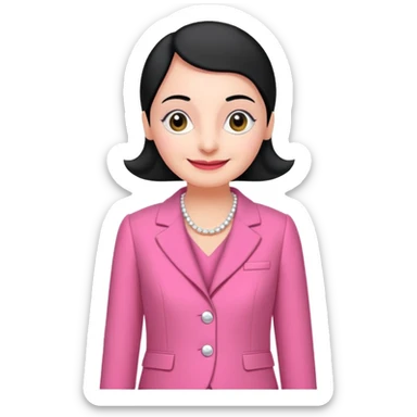 pingu mother wearing the pink chanel suit the Jackie kenddy wore sticker