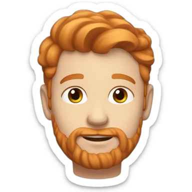 tom crossman with ginger hair sticker