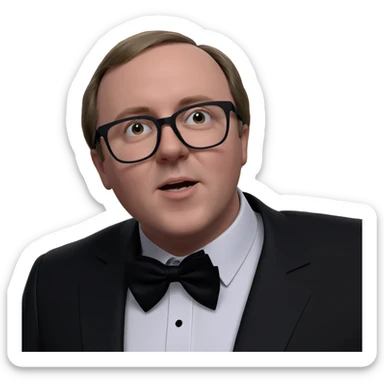 dapper boy with bowtie sticker