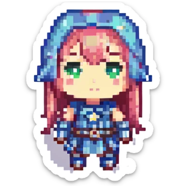 sparkling chibi star sticker