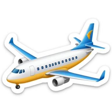 avion blanco mas sencillo sticker