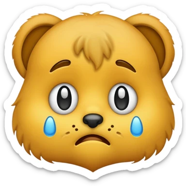 Emoji efeito Peludo versão Triste sticker
