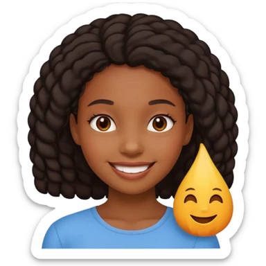  Black girl Remove the background, keep everything else the same, transparent background. sticker