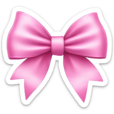 Pink bow sticker
