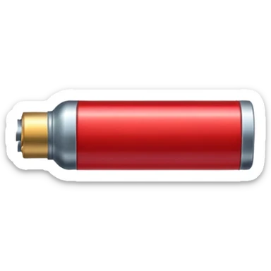 Red color shot gun cartridge  sticker