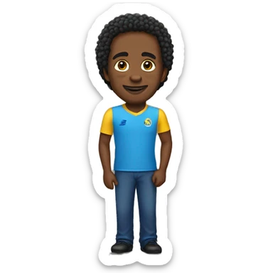 Moça 45 anos pele parda com cabelos enrolados  sticker