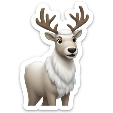 snow reindeer sticker
