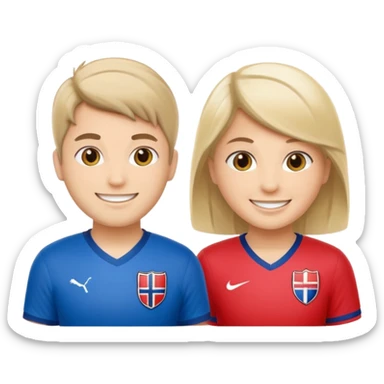 Norway VS Italy soccer smiley sticker