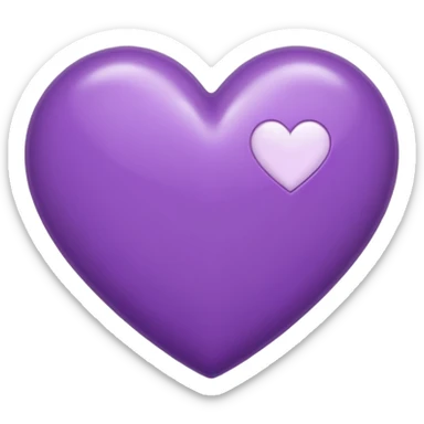 A purple heart with a J in it sticker