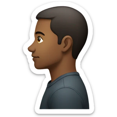 25 year old Man side profile looking sideways sticker