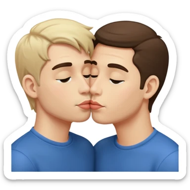 Two men kiss  sticker