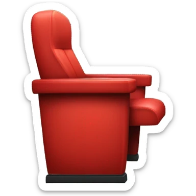  theater one red seat  front view sticker